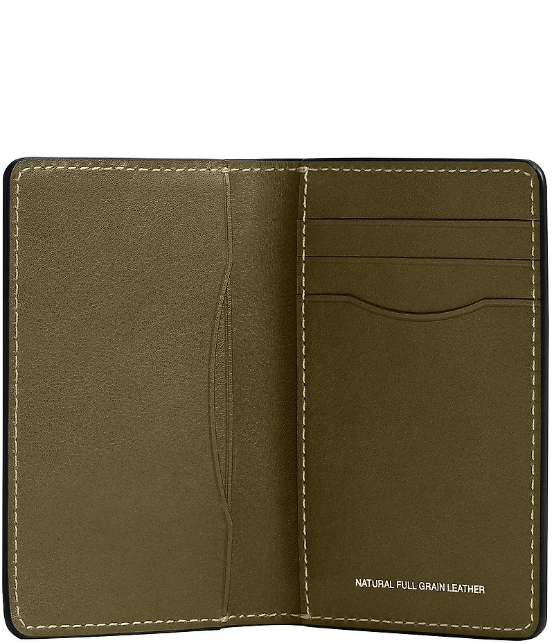 COACH Natural Full Grain Leather Card Wallet