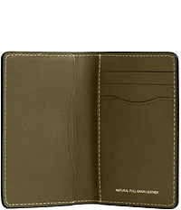 COACH Natural Full Grain Leather Card Wallet