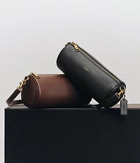 COACH Natural Grain Leather Barrel Bag