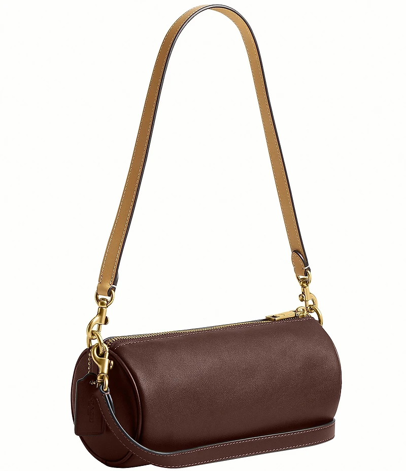 COACH Natural Grain Leather Barrel Bag