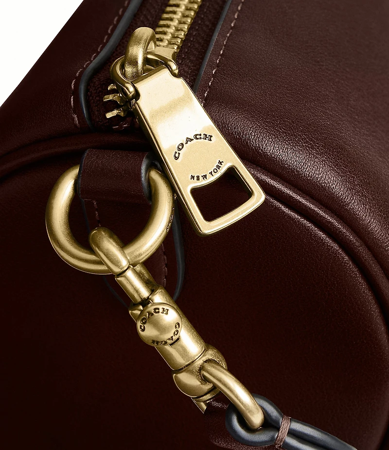 COACH Natural Grain Leather Barrel Bag