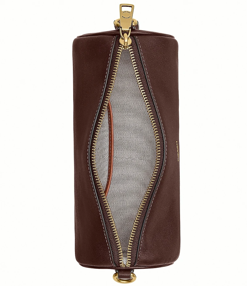 COACH Natural Grain Leather Barrel Bag