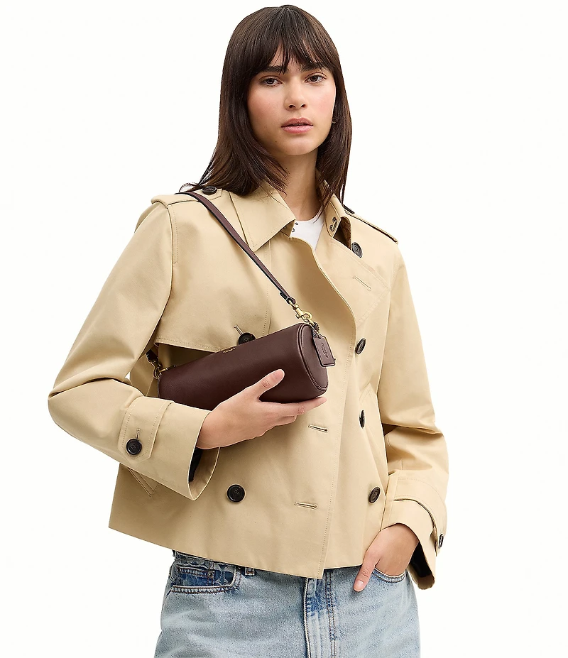 COACH Natural Grain Leather Barrel Bag