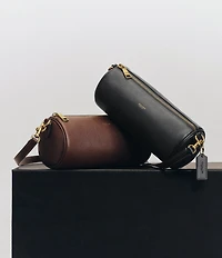 COACH Natural Grain Leather Barrel Bag