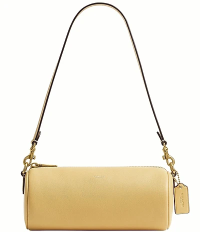 COACH Natural Grain Leather Barrel Bag