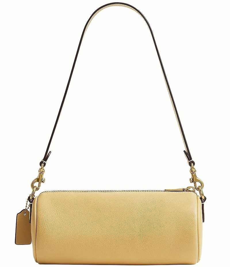 COACH Natural Grain Leather Barrel Bag