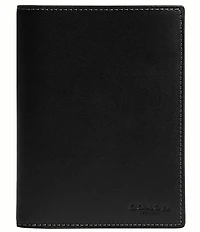 COACH Natural Grain Leather Passport Case