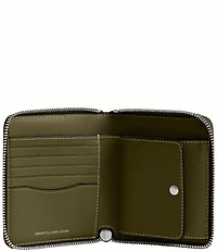 COACH Natural Grain Zip Coin Wallet