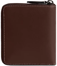 COACH Natural Grain Zip Coin Wallet