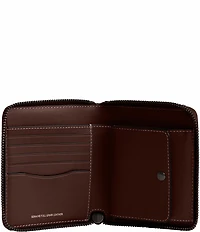 COACH Natural Grain Zip Coin Wallet