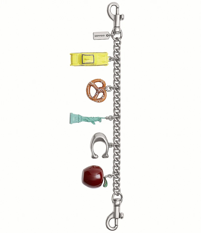 COACH New York City Motif Chain Bag Charm
