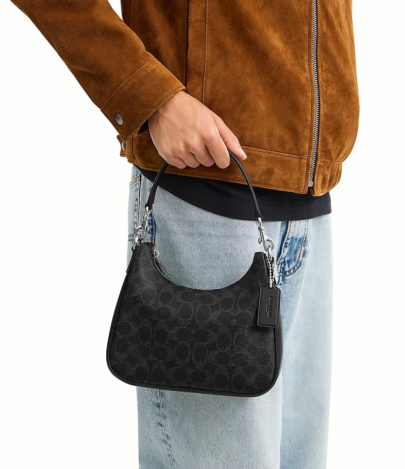 COACH Nolan Signature Canvas Hobo Bag