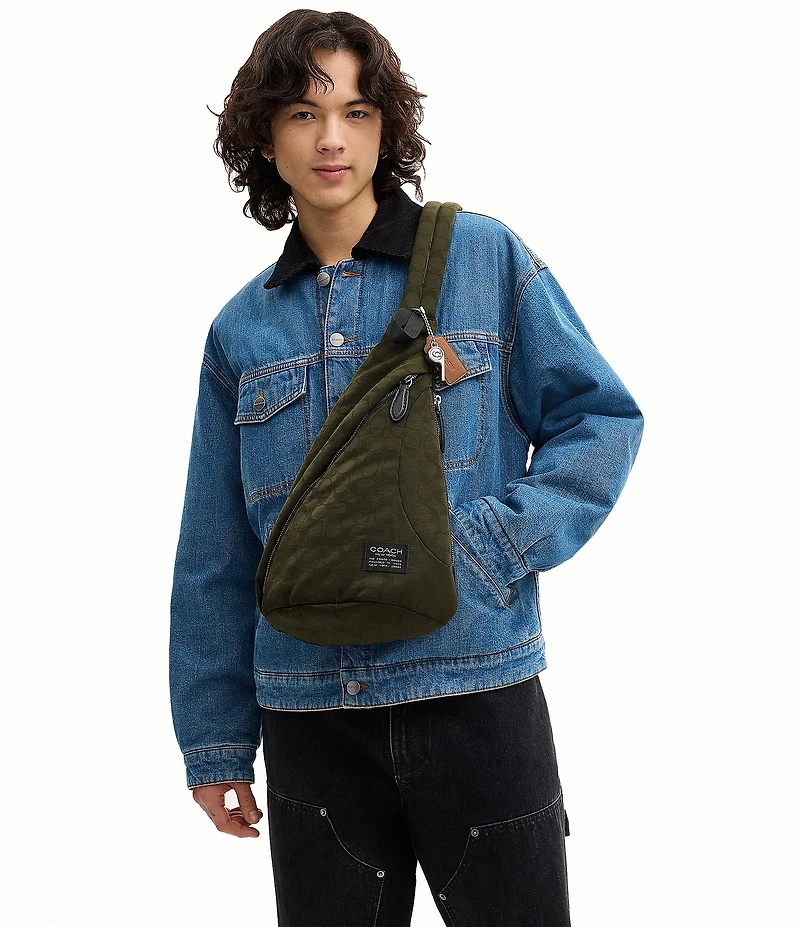 COACH Nylon Lachlan Signature Sling Bag