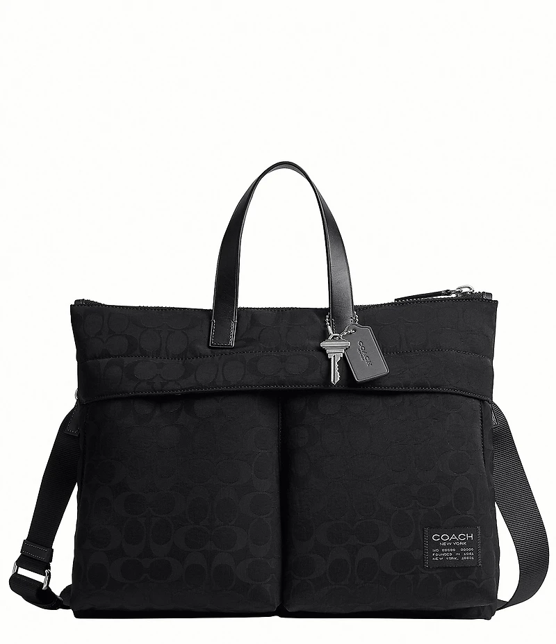 COACH Nylon Luka Brief Signature Bag