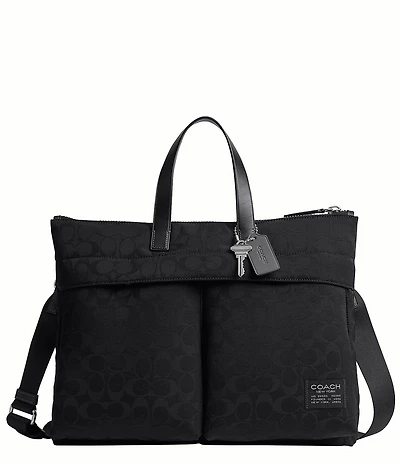 COACH Nylon Luka Brief Signature Bag