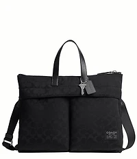 COACH Nylon Luka Brief Signature Bag