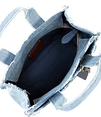 COACH Patchwork Loved Denim Cargo Tote Bag 26