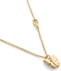 COACH Pav Icons Butterfly Short Pendant Necklace