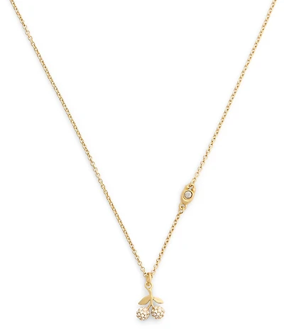 COACH Pav Icons Cherry Short Pendant Necklace