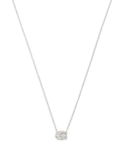COACH Pav Signature C Short Pendant Necklace