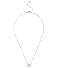 COACH Pav Signature C Short Pendant Necklace