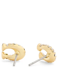 COACH Pav Signature C Stud Earrings