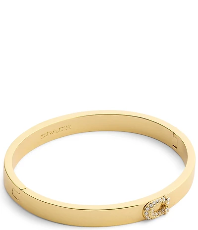COACH Pave Signature C Bangle Bracelet