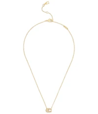 COACH Pave Signature C Pendant Necklace
