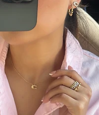 COACH Pave Signature C Pendant Necklace