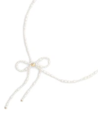 COACH Pearl Bow Choker Necklace