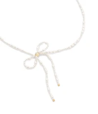 COACH Pearl Bow Choker Necklace