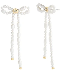COACH Pearl Bow Drop Earrings