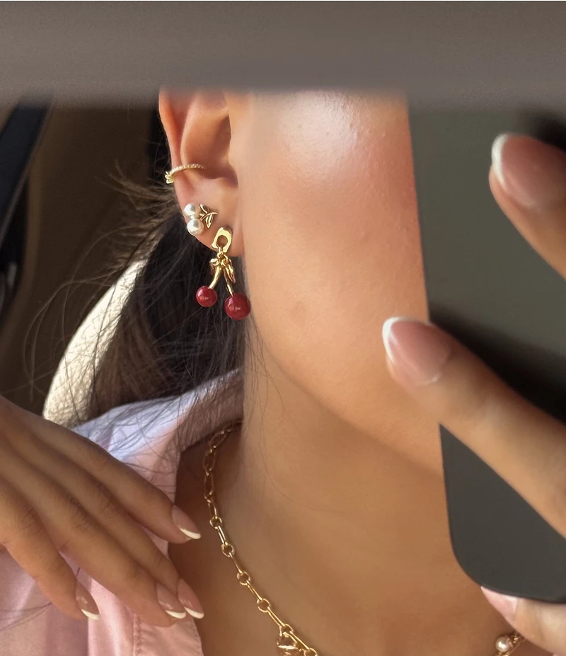 COACH Pearl Cherry Stud Earrings