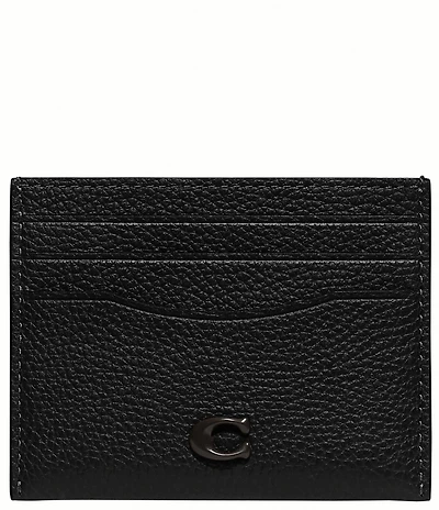 COACH Pebble Leather Card Case