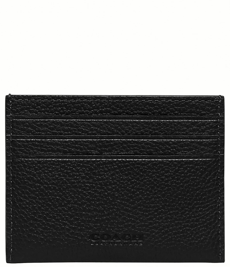 COACH Pebble Leather Card Case