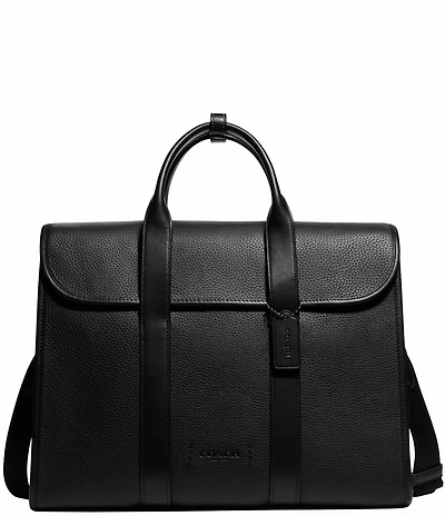 COACH Pebble Leather Gotham Portfolio Briefcase Handle Bag