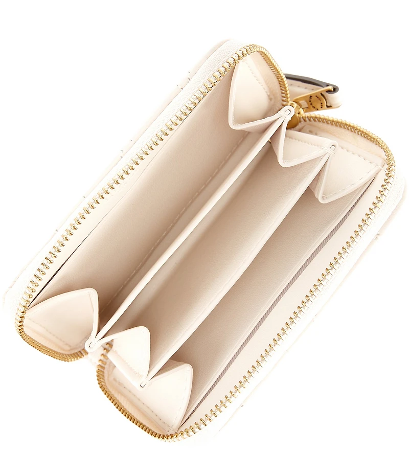COACH Pillow Quilted Small Zip Around Gold Hardware Card Case