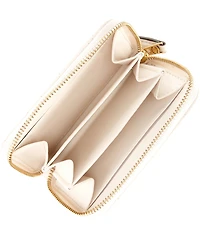COACH Pillow Quilted Small Zip Around Gold Hardware Card Case