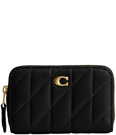COACH Pillow Quilted Small Zip Around Card Case