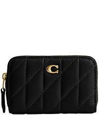 COACH Pillow Quilted Small Zip Around Card Case