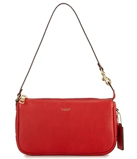 COACH Plaza 22 Natural Grain Leather Shoulder Bag