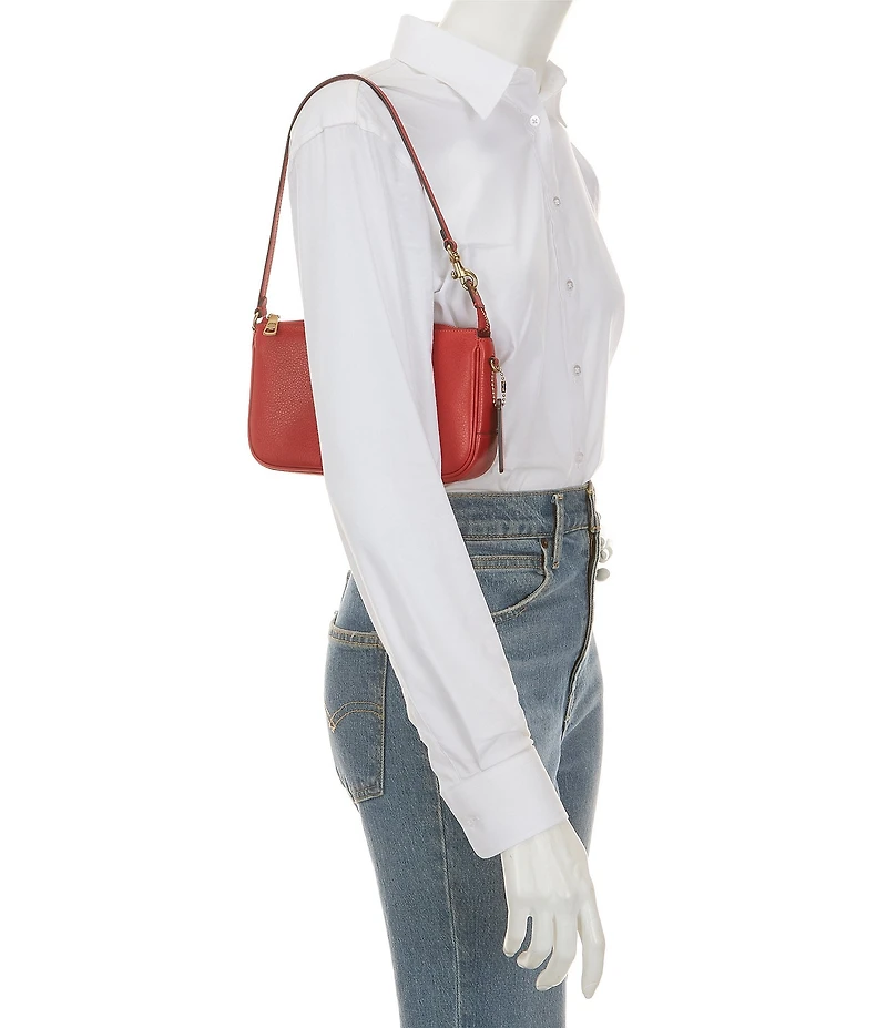 COACH Plaza 22 Natural Grain Leather Shoulder Bag