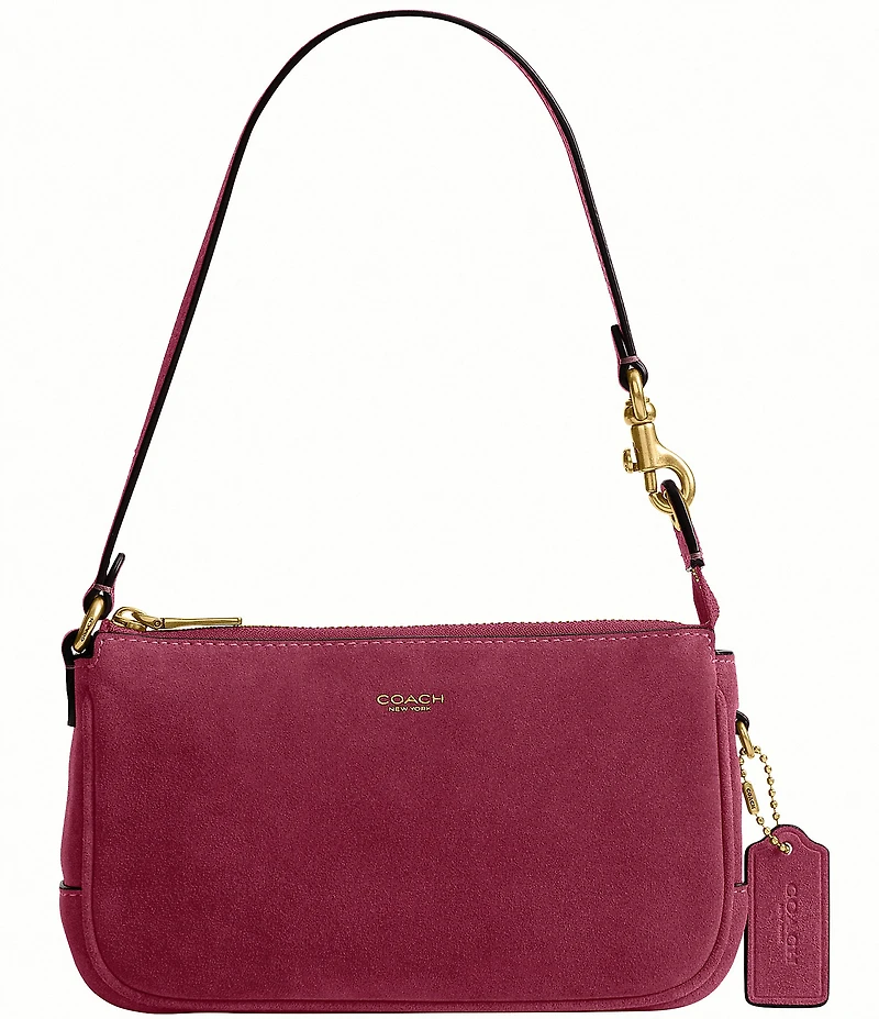 COACH Plaza Bag 18 Suede Shoulder Bag