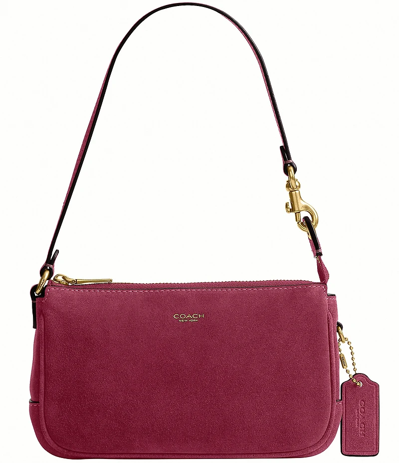 COACH Plaza Bag 18 Suede Shoulder Bag