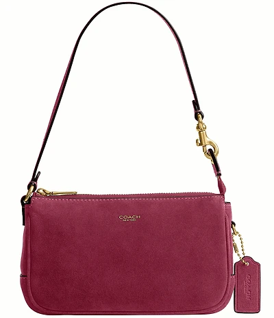 COACH Plaza Bag 18 Suede Shoulder Bag