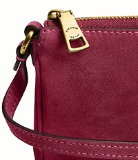 COACH Plaza Bag 18 Suede Shoulder Bag