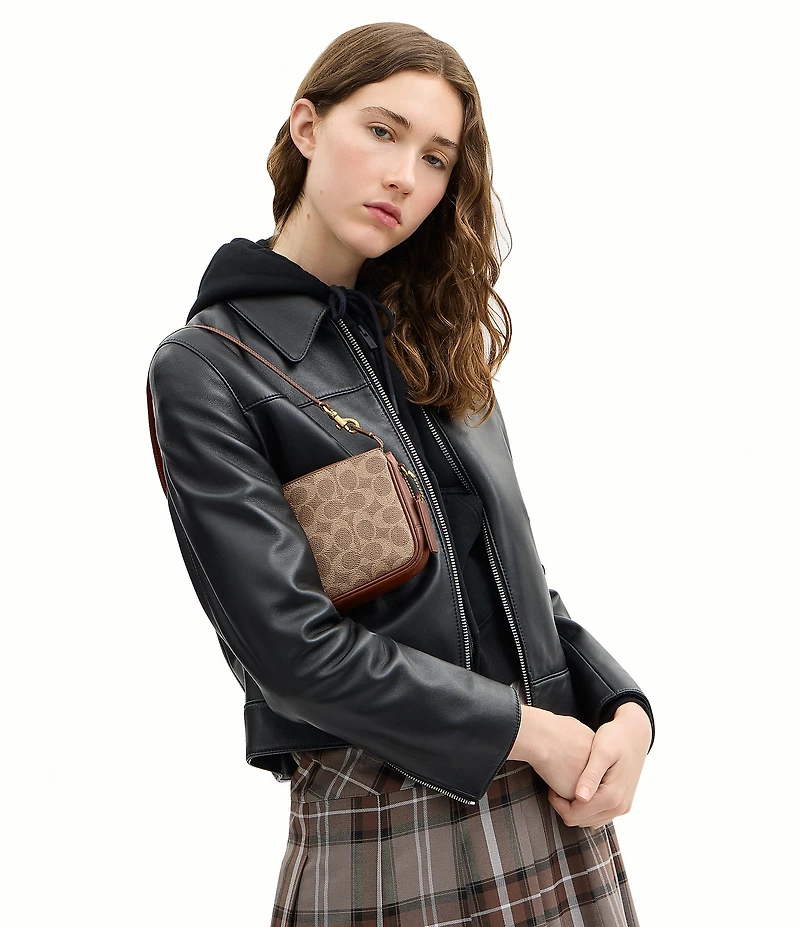 COACH Plaza Bag 22 Signature UpcraftedLeather Shoulder Bag