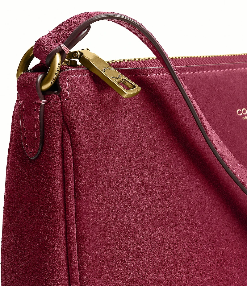 COACH Plaza Suede Shoulder Bag