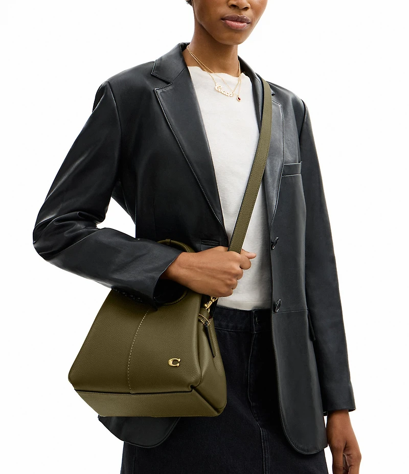 COACH Lana 23 Polished Pebble Leather Shoulder Bag