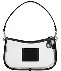 COACH PVC Stadium Swinger Clear Contrast Trim Convertible Shoulder Bag